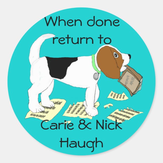 Adesivo Placa de Seleção do Beagle Mastigado (Frente)