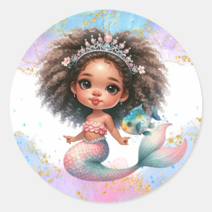 Adesivo Placa de Splash Splash Smermaid Party