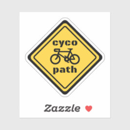 Adesivo Placa de trânsito engraçada para amantes de bicicl