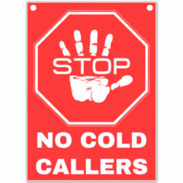 Adesivo Placa Pare de Ligar sem se Identificar - Vermelho