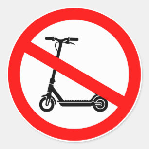 Adesivo Placa Proibido Patinetes Elétricos – restringido E