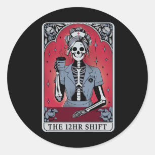 Adesivo Placa Tarot De Esqueleto De Halloween O Turno De 1