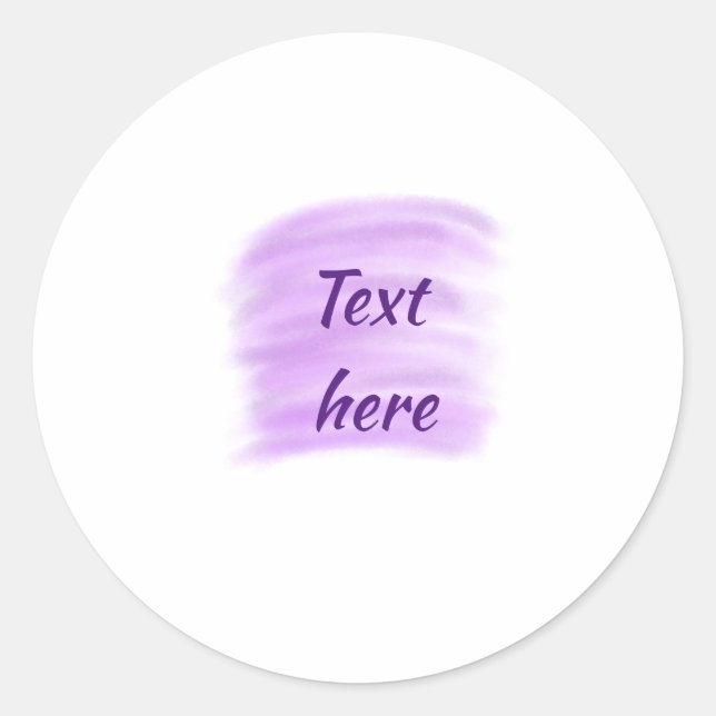 Adesivo Placas de aquarela roxas adicionam texto aqui pers (Frente)