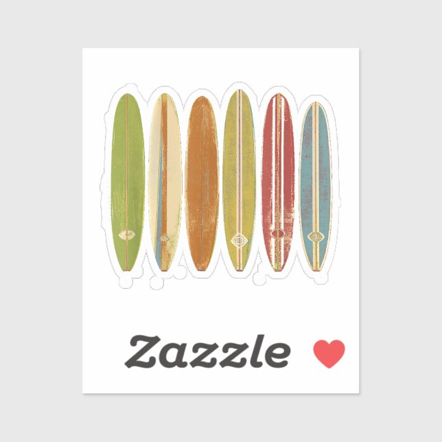 Adesivo Placas De Bordo Longboard Vintage Estilo Retro Sur (Folha)