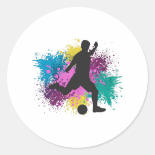 Adesivo Placas de cor Grungy do futebol