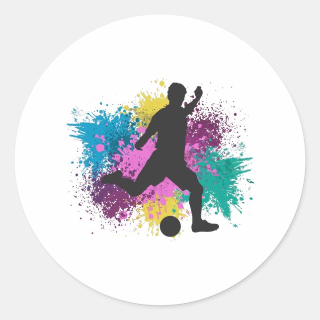 Adesivo Placas de cor Grungy do futebol (Frente)