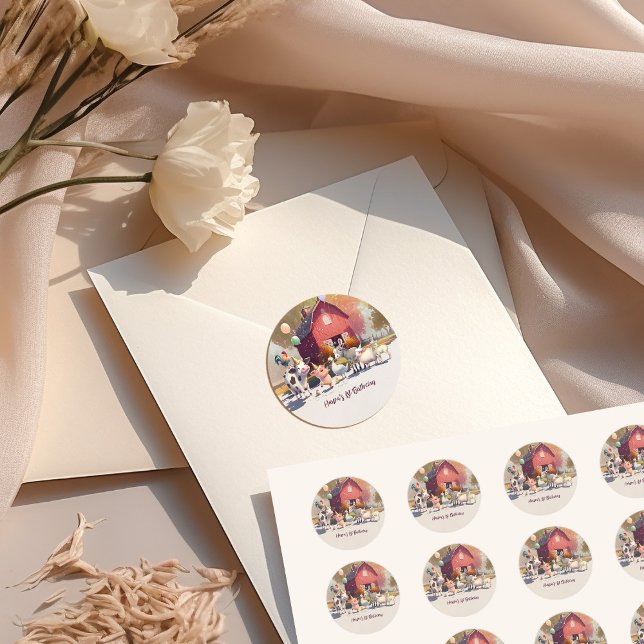 Adesivo Placas de Festa de aniversário para animais de cri (Criador carregado)