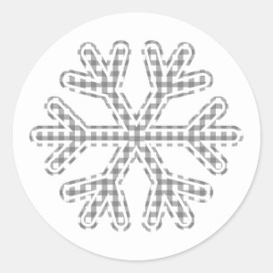 Adesivo Plaid Preto Floco de Neve Natal Rústico País