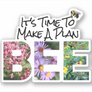 Adesivo Plan Bees Save The Bees Custom-Cut Vinyl Sticker