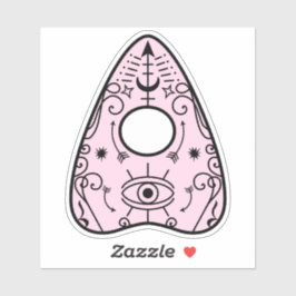 Adesivo Planchette Conselho-Espírito Negro-Rosa Pastel Gót