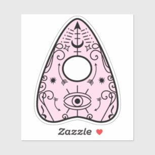 Adesivo Planchette Conselho-Espírito Negro-Rosa Pastel Gót