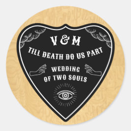 Adesivo Planchette de Halloween do Conselho Místico Gótico