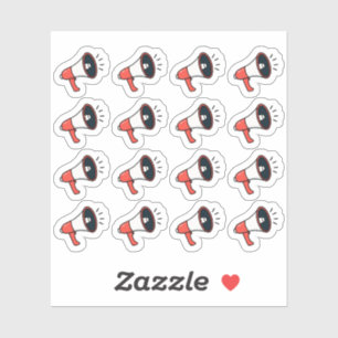 Adesivo Planeador de Anúncio de Megaphone de Prática de An