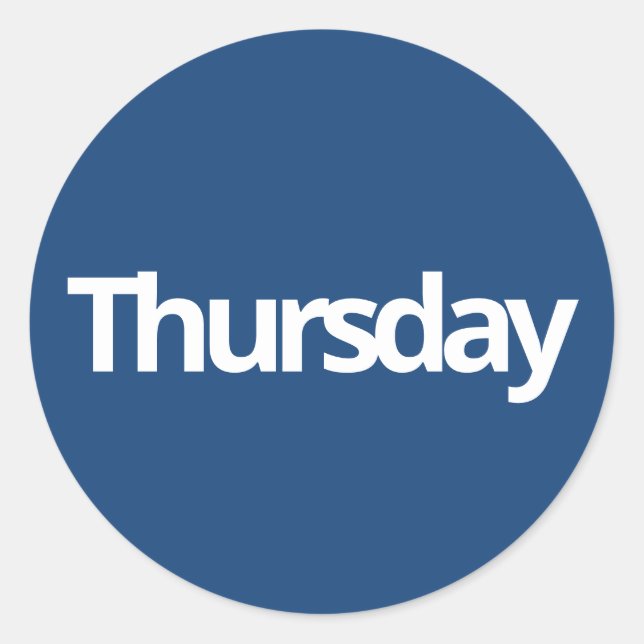 Adesivo Planeamento de quinta-feira, marinho branco simple (Frente)