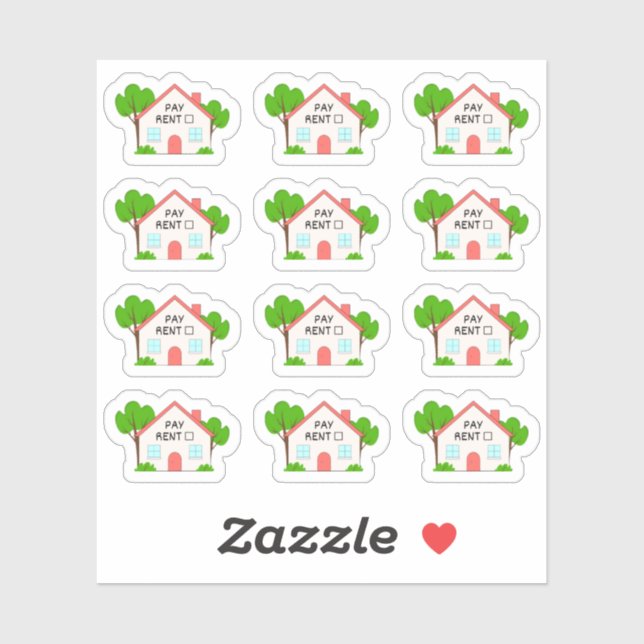 Adesivo Planejador Bujo de Controle Financeiro de Aluguel  (Folha)