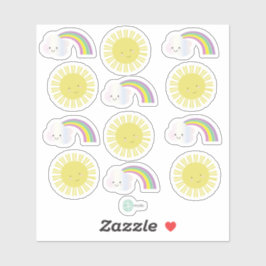 Adesivo Planejador da Coleção Sunshine Rainbow Kawaii