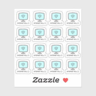 Adesivo Planejador de Bujo Wi-Fi Lembrete da Data de Venci