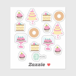 Adesivo Planejador de Coleção de Cupcakes de Bolo de Rosqu