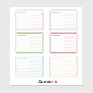 Adesivo Planejador de Controlador de Hábitos Coloridos