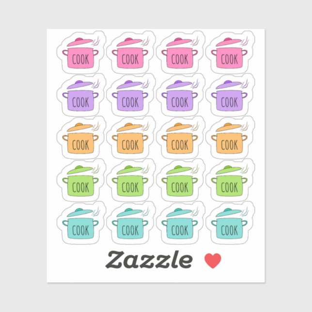 Adesivo Planejador de Cozinhar e preparação de refeições d (Folha)