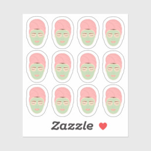 Adesivo Planejador de Dia de Relaxamento com Máscara Facia