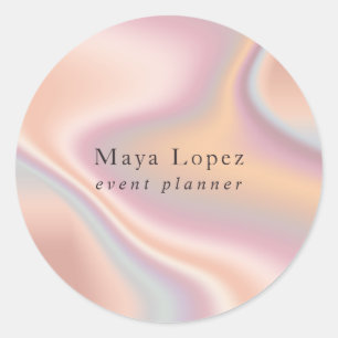 Adesivo Planejador de eventos holográfico elegante em ouro