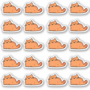 Adesivo Planejador de Gato Laranja Fofo 20