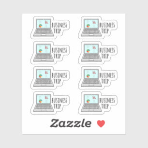 Adesivo Planejador de Laptop para Viagem de Negócios Traba