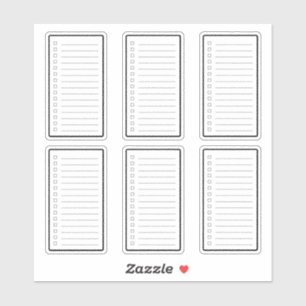 Adesivo Planejador de Lista de Verificação