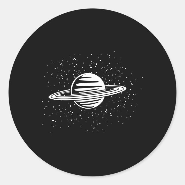 Adesivo Planet Saturn Rings Exterior Sistema Solar Espacia (Frente)