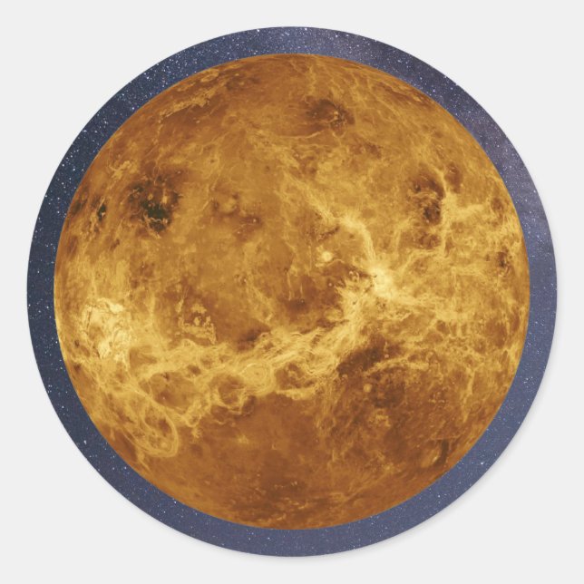 Adesivo Planet Venus Classic Round Sticker (Frente)
