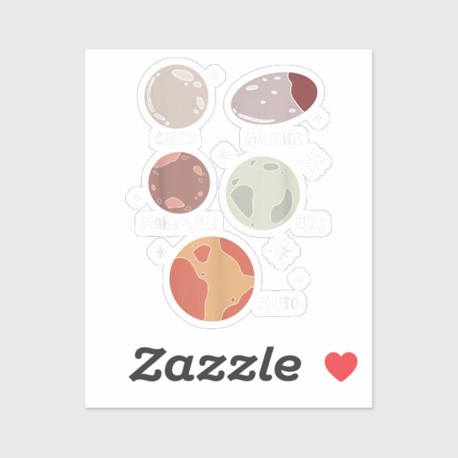 Adesivo Planeta Anão Solar Do Sistema Solar Exterior Para  (Folha)