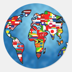 Adesivo Planeta da bandeira