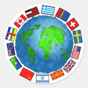 Adesivo Planeta da bandeira