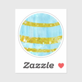 Adesivo Planeta de Aquarela Favorecimento de Festa de aniv