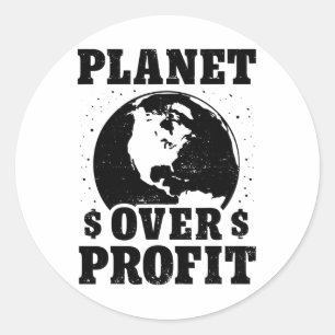 Adesivo Planeta do Dia da Terra sobre o Clima Ambiental Lu