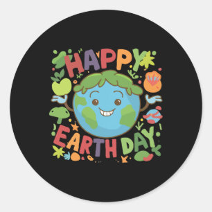 Adesivo Planeta Gelado Terra Dizendo Feliz Dia da Terra