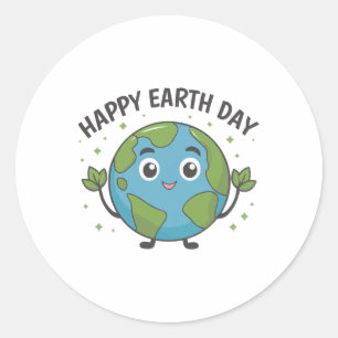 Adesivo Planeta Gelado Terra Dizendo Feliz Dia da Terra 1
