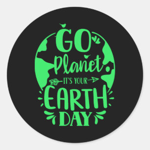 Adesivo Planeta Ir É A Conservação da Natureza do Dia da T