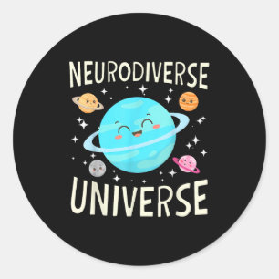 Adesivo Planeta neurodiverso tema espacial galáxia autismo
