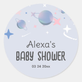 Adesivo planeta personalizado e estrela Round Sticker