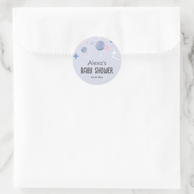 Adesivo planeta personalizado e estrela Round Sticker (Bolsa)