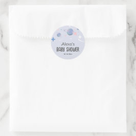 Adesivo planeta personalizado e estrela Round Sticker