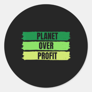 Adesivo Planeta Sobre Vintagem no Dia da Terra com Lucro