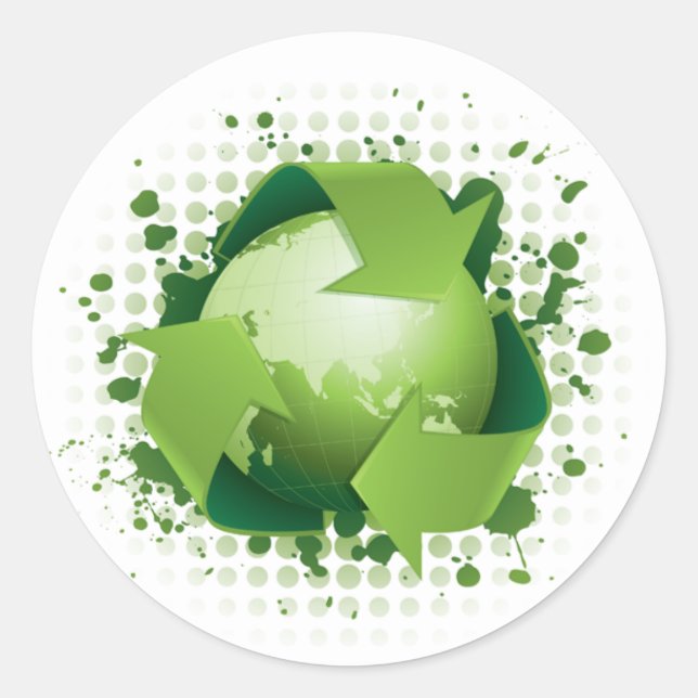 Adesivo PLANETA VERDE reciclar (Frente)