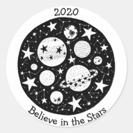 Adesivo Planetas de Estrelas e Constelações no Céu Noturno