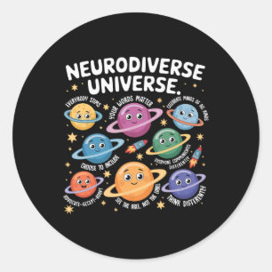 Adesivo Planetas de Inclusão do Autismo Universo Neurodive
