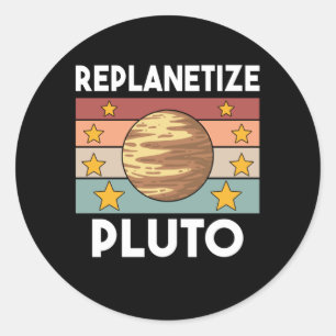 Adesivo Planetas do Dia 9 do Plutão de Espaço do Sistema