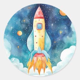 Adesivo Planetas Espaciais Exteriores Primeiro Aniversário
