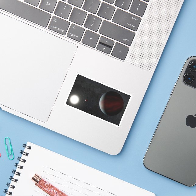 Adesivo Planetas Orbitando A Epic Estrela Semelhante Ao So (Notebook com iPhone)